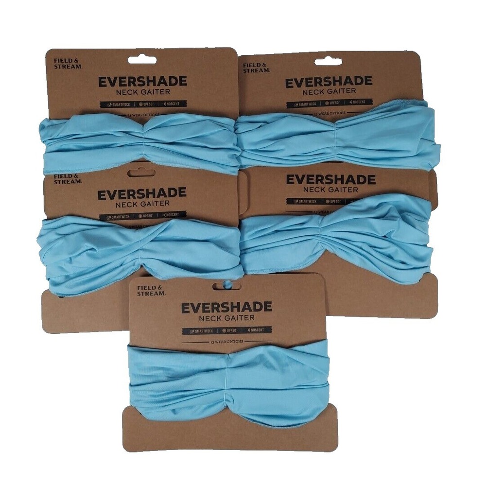 Lot of 5 Field & Stream Evershade Fishing Face Mask Neck Gaiter UPF 50 MSRP $ 70